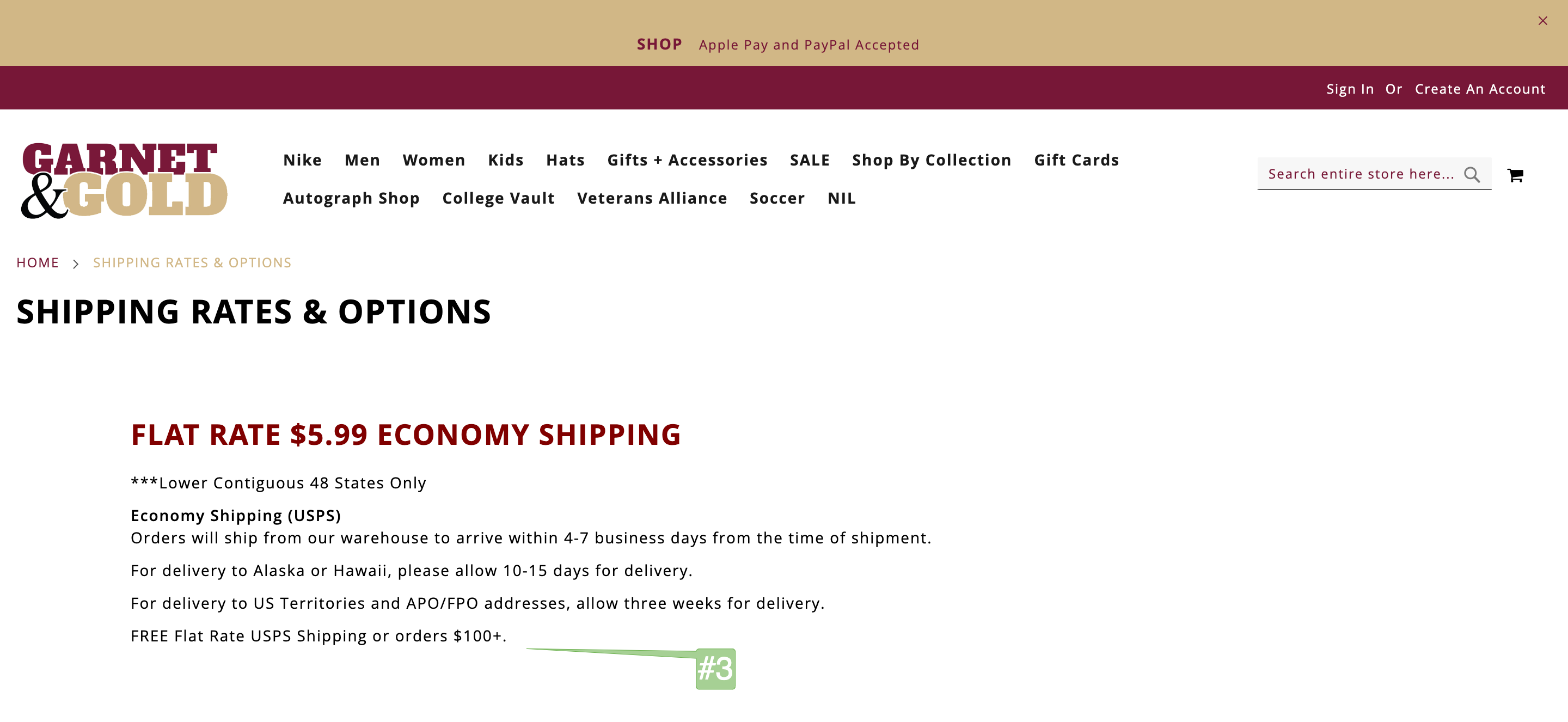 Garnet & Gold Ordering & Delivery